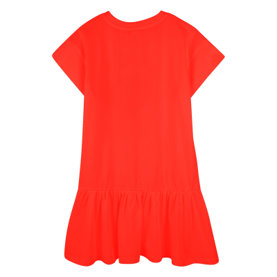 Abito con stampa e volant KENZO KIDS BAMBINA