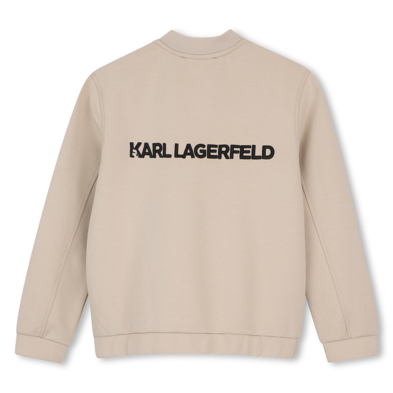 FELPA CON CAPPUCCIO E ZIP KARL LAGERFELD KIDS 
                        RAGAZZO