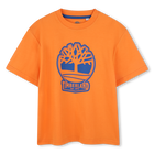 T-shirt bicolore con logo, NETTARINA, hi-res