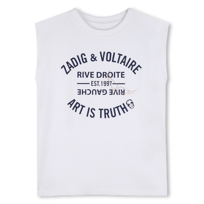 T-SHIRT A MANICHE CORTE ZADIG & VOLTAIRE BAMBINA