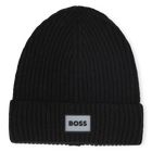 Cappello lavorato a maglia con distintivo BOSS 
                    RAGAZZO
