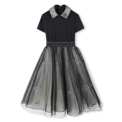 Abito cerimonia multimateriale KARL LAGERFELD KIDS BAMBINA