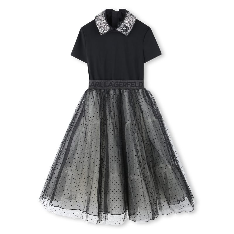 Abito cerimonia multimateriale KARL LAGERFELD KIDS 
                        BAMBINA