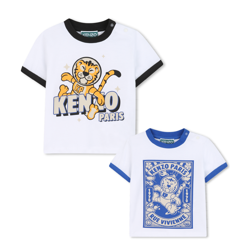 Confezione da 2 t-shirt in jersey KENZO KIDS 
                        RAGAZZO