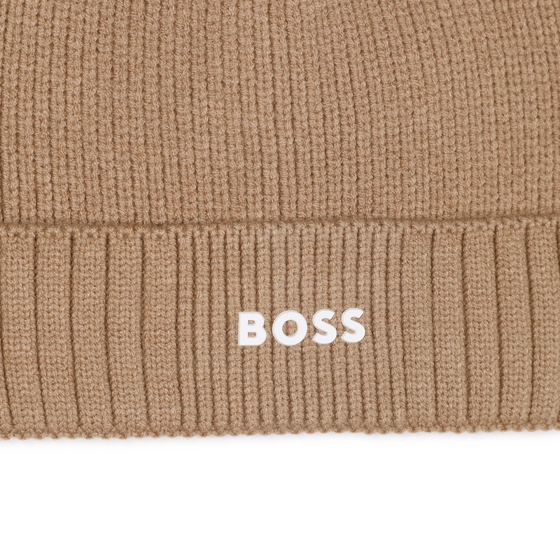 Cappello lavorato a maglia con logo BOSS 
                        RAGAZZO
