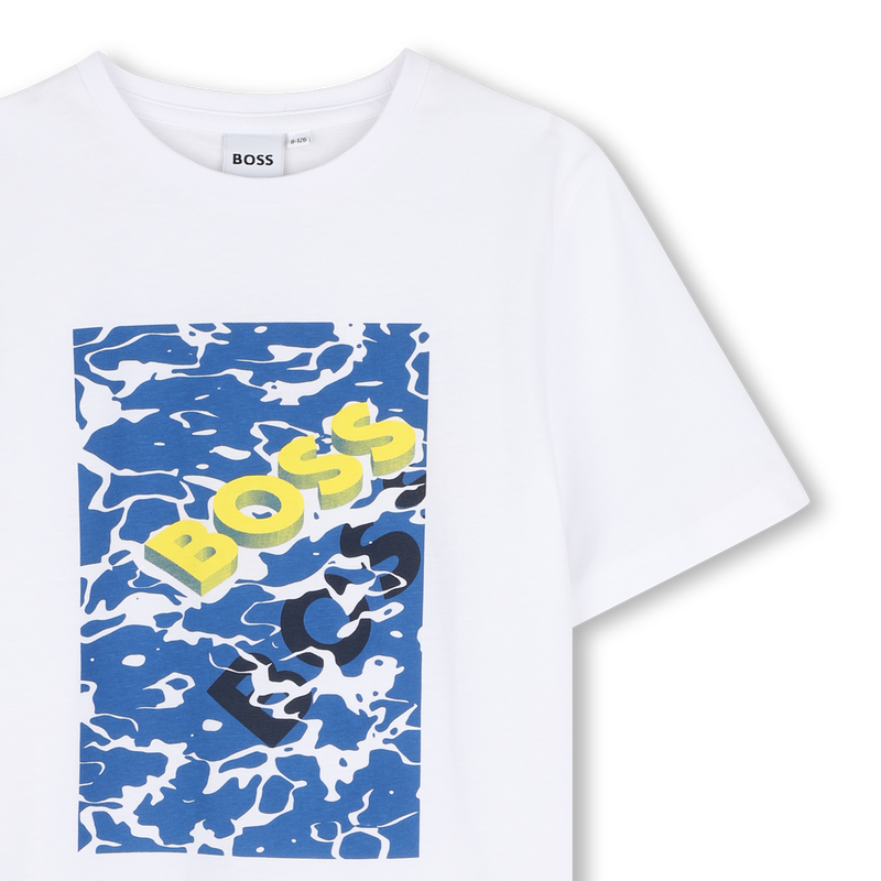 T-SHIRT A MANICHE CORTE BOSS 
                        RAGAZZO