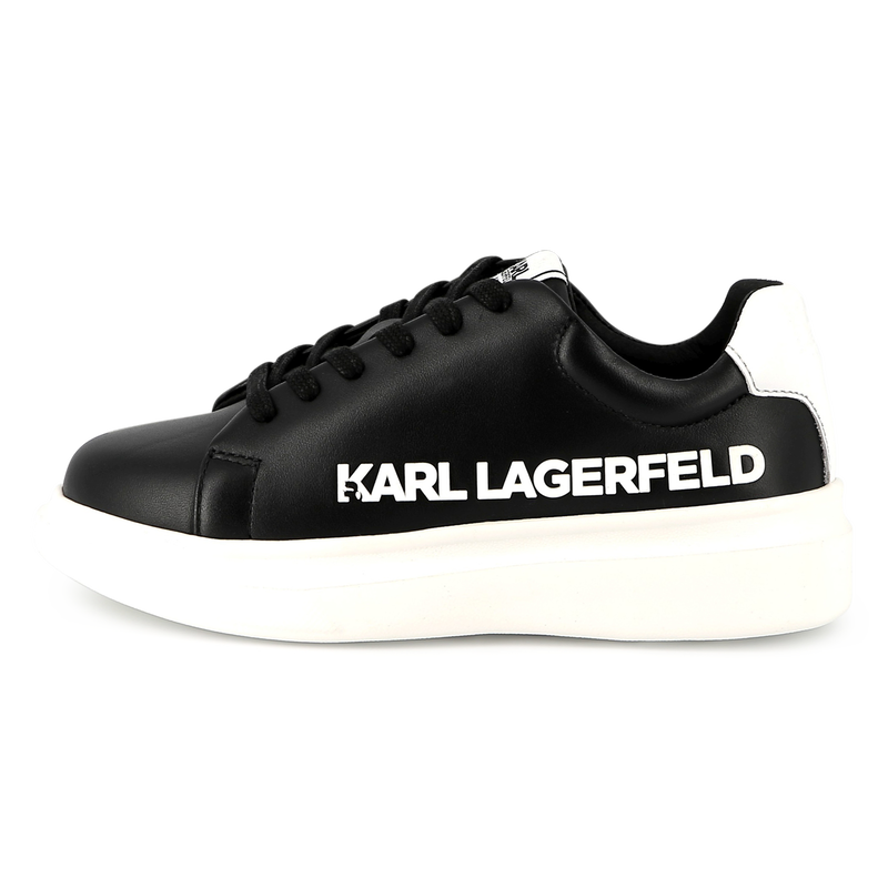 Sneakers in pelle con lacci KARL LAGERFELD KIDS 
                        UNISEX
