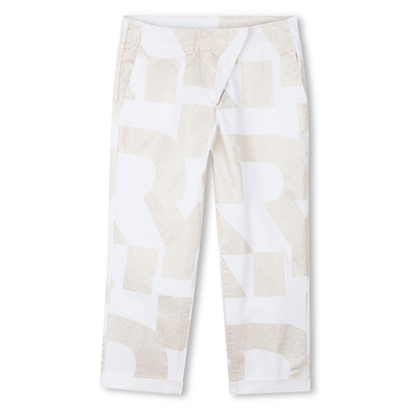 Pantaloni in lino e cotone DKNY 
                        BAMBINA