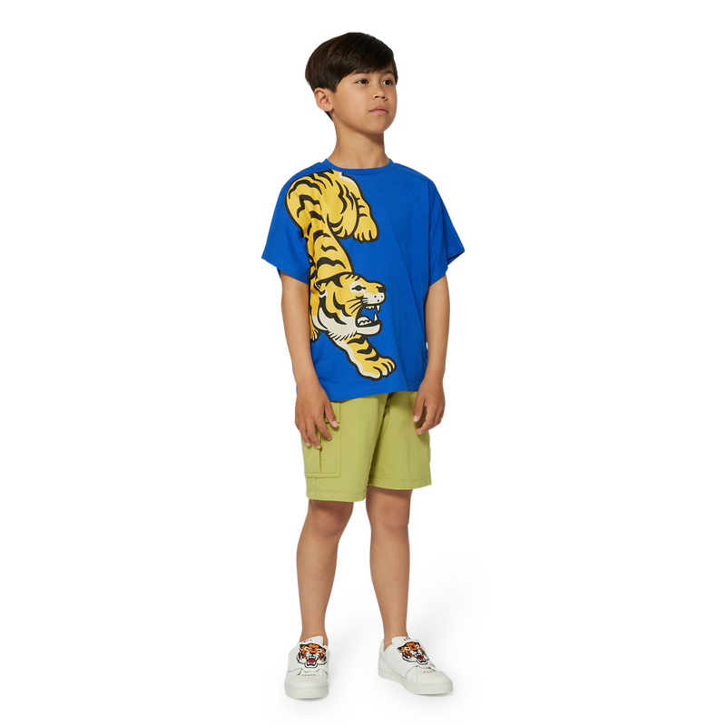 T-shirt con stampa in cotone KENZO KIDS 
                        RAGAZZO