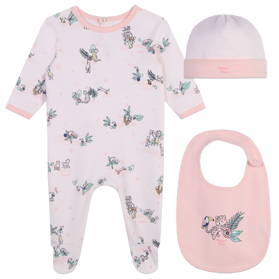 Cotton Pajamas, Hat & Bib KENZO KIDS BAMBINA