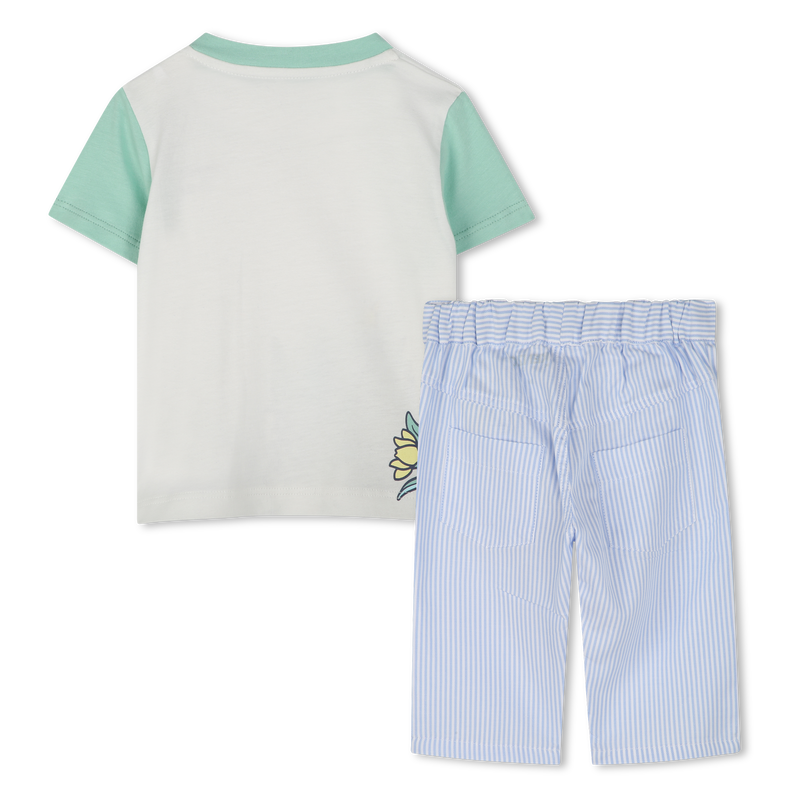 T-shirt e pantaloni in cotone KENZO KIDS 
                        RAGAZZO