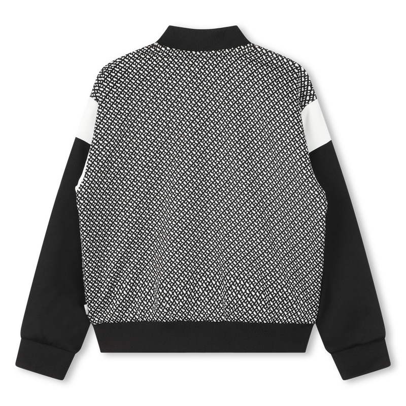 Cardigan con zip bicolore BOSS 
                        BAMBINA