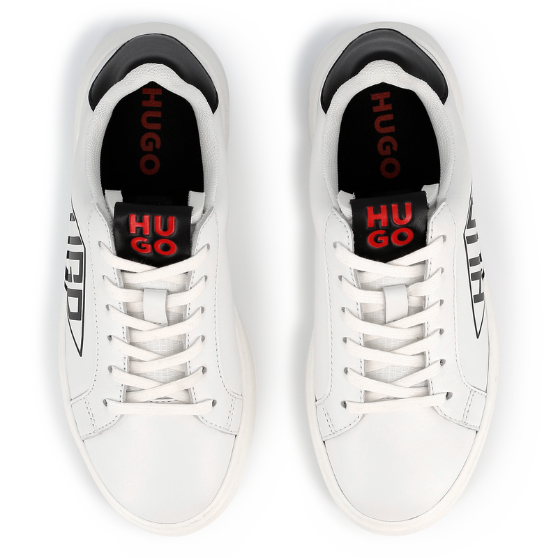 Sneakers stringate in pelle HUGO 
                        RAGAZZO
