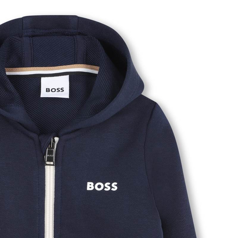 Cardigan sportivo cappuccio BOSS 
                        RAGAZZO