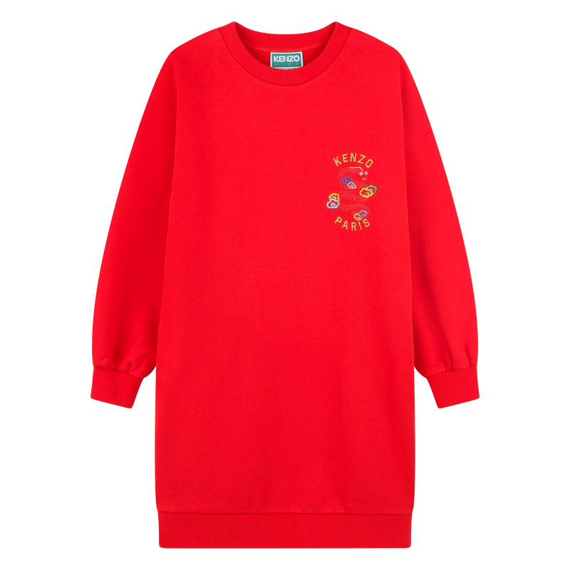 Abito dritto con ricamo KENZO KIDS 
                        BAMBINA
