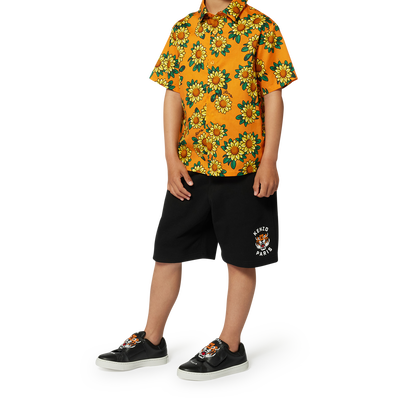 Camicia in raso di cotone KENZO KIDS RAGAZZO