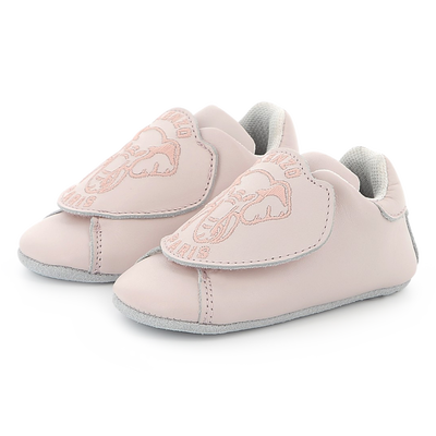 Scarpette in pelle con velcro KENZO KIDS UNISEX