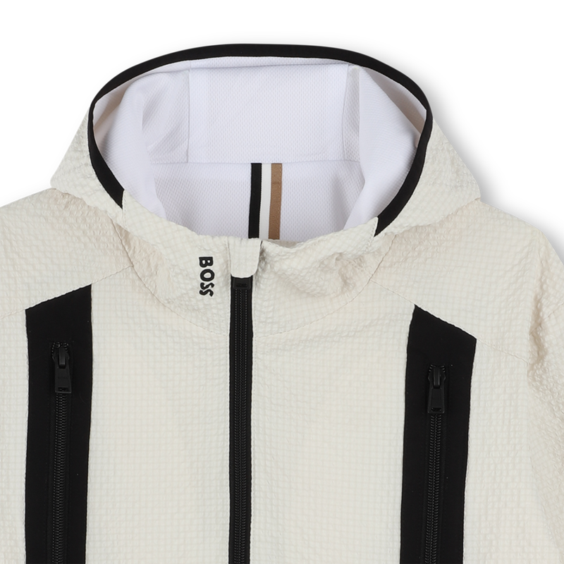 Giacca a vento con cappuccio BOSS 
                        RAGAZZO