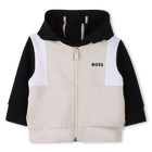Cardigan felpato con cappuccio BOSS 
                    RAGAZZO