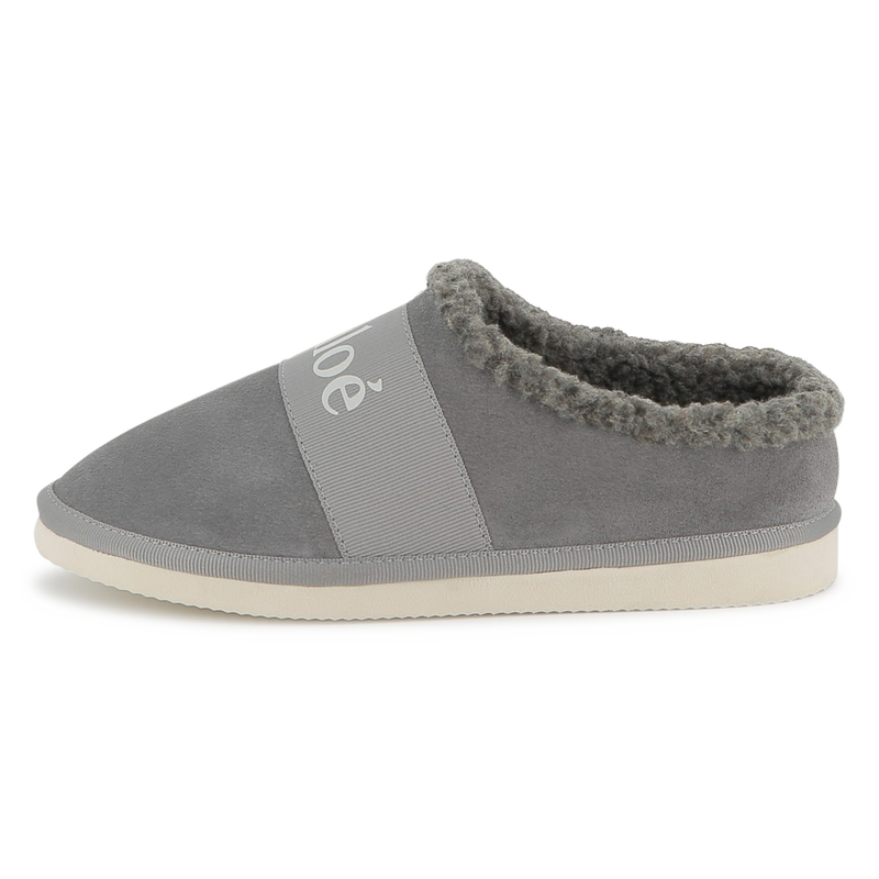 Pantofole in pelle scamosciata bovina CHLOE 
                        BAMBINA