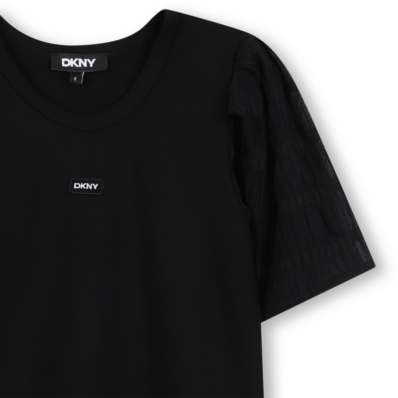 Vestito cerimonia bimateriale DKNY 
                        BAMBINA