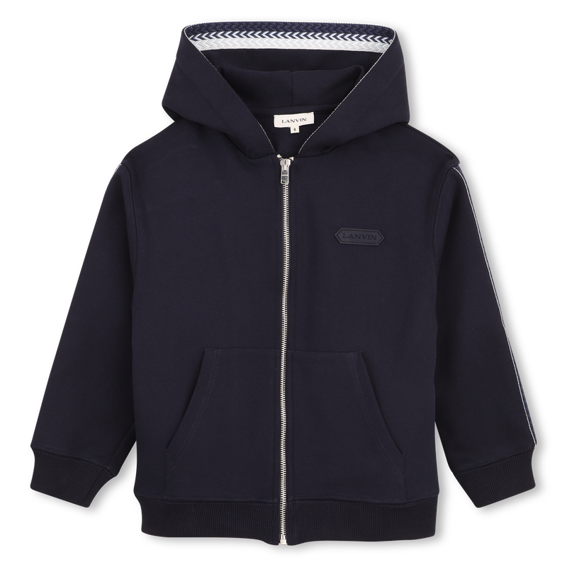 FELPA CON CAPPUCCIO E ZIP LANVIN 
                        RAGAZZO