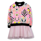 Abito bi-materiale BILLIEBLUSH 
                    BAMBINA