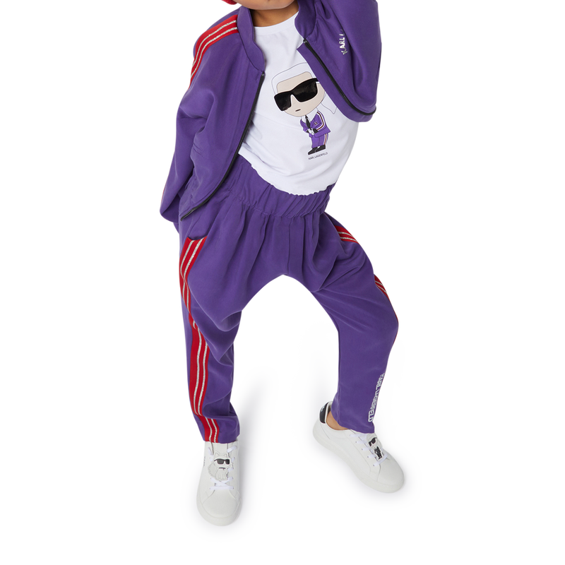 Sneakers di pelle con lacci KARL LAGERFELD KIDS 
                        RAGAZZO