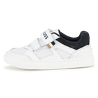 Sneakers con strisce a strappo, BIANCO, hi-res