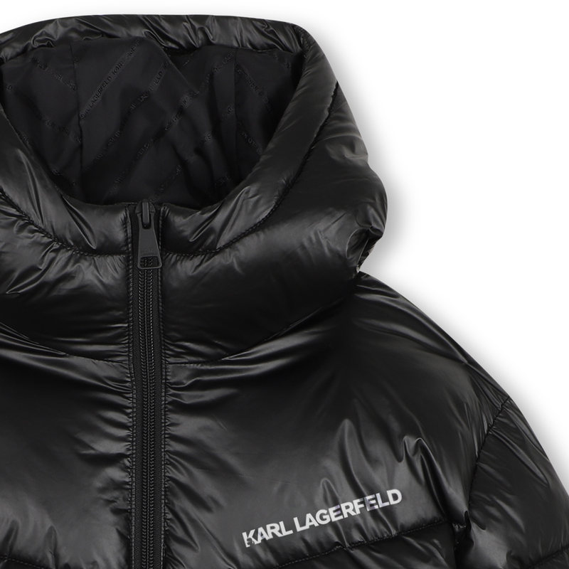 Giacca a vento con cappuccio KARL LAGERFELD KIDS 
                        BAMBINA