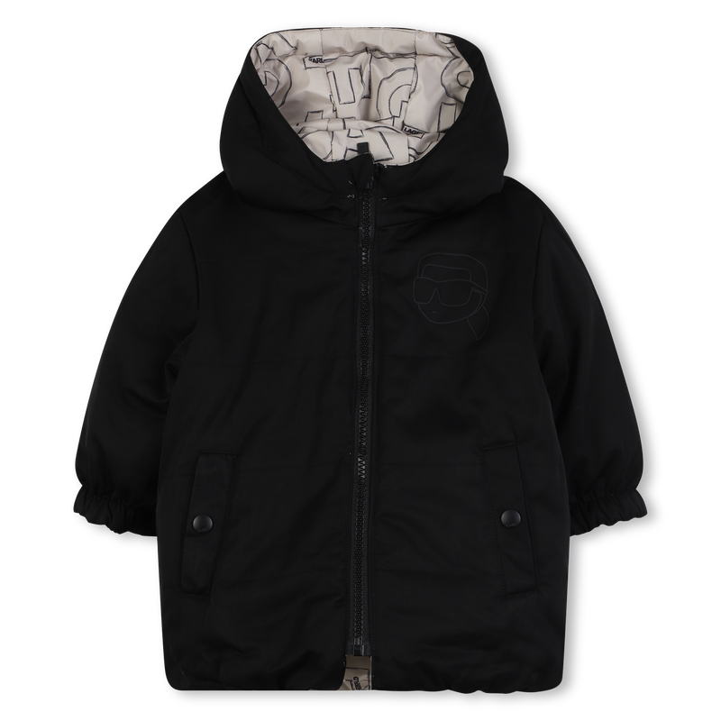 Piumino reversibile con cappuccio KARL LAGERFELD KIDS 
                        RAGAZZO