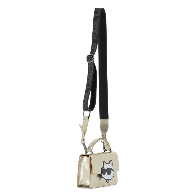 Borsa a mano in tessuto spalmato a grana fine KARL LAGERFELD KIDS 
                        BAMBINA