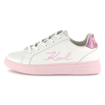 Sneakers in pelle con lacci KARL LAGERFELD KIDS BAMBINA
