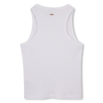 CANOTTA CON PIASTRA IN METALLO BOSS BAMBINA