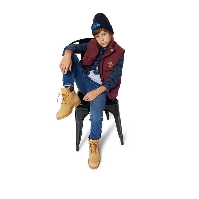 Checked Cotton Shirt Jacket TIMBERLAND 
                        RAGAZZO