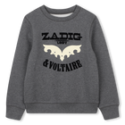 Felpa girocollo in pile ZADIG VOLTAIRE 
                    RAGAZZO