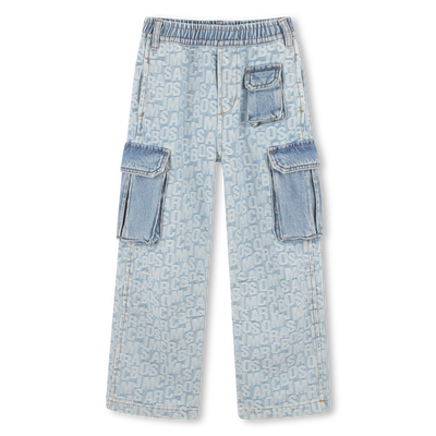 Jeans cargo in cotone MARC JACOBS RAGAZZO
