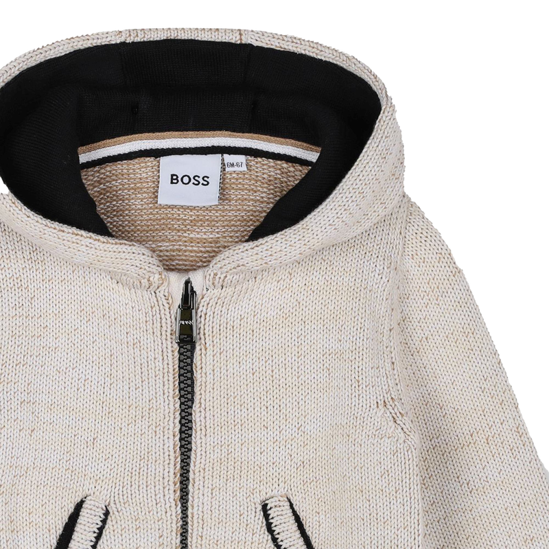 Cardigan con cappuccio BOSS 
                        RAGAZZO