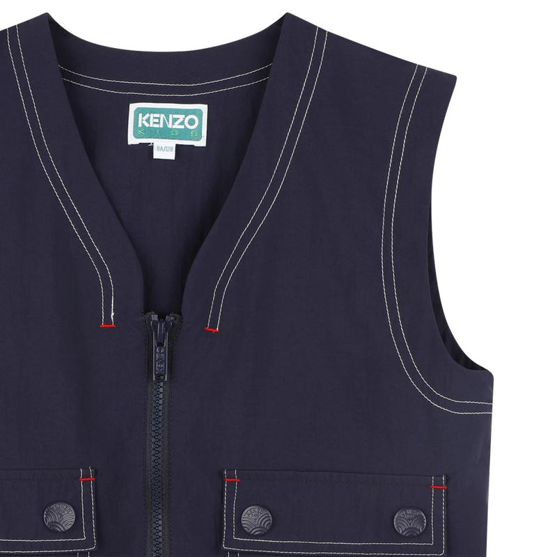 Giacca smanicata con cerniera KENZO KIDS 
                        RAGAZZO