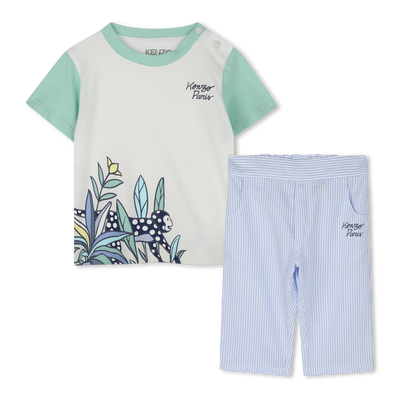 T-shirt e pantaloni in cotone KENZO KIDS RAGAZZO