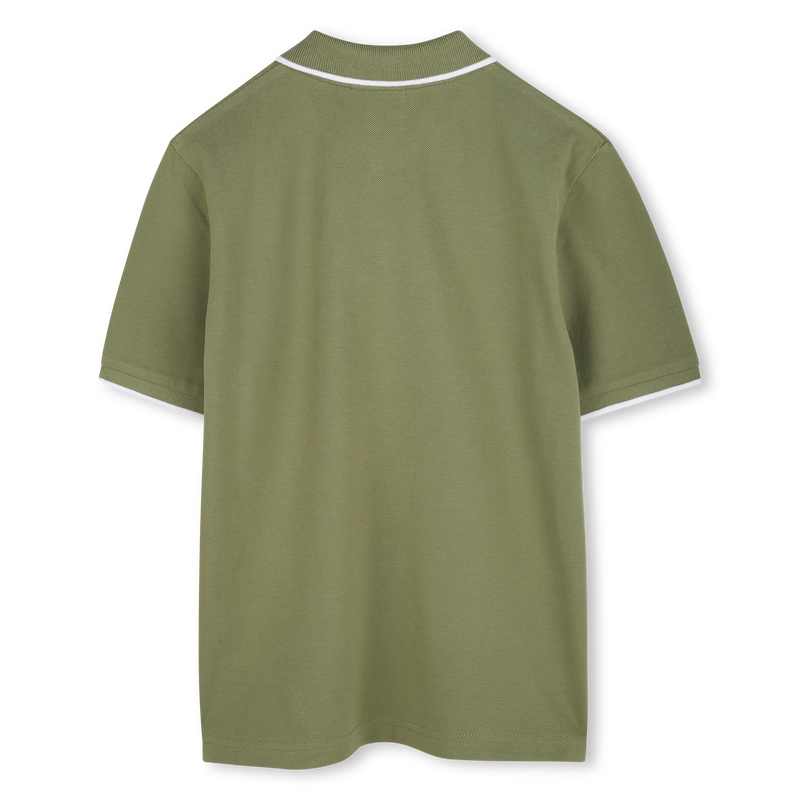 Polo tinta unita piqu&eacute; cotone BOSS 
                        RAGAZZO