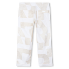 Pantaloni in lino e cotone DKNY 
                    BAMBINA