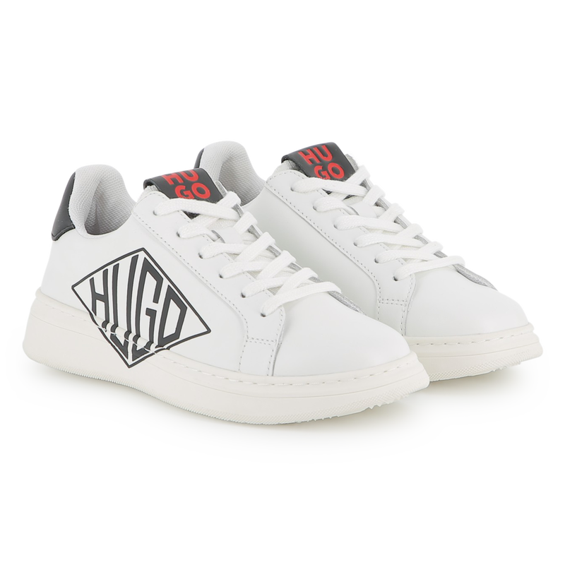 Sneakers stringate in pelle HUGO 
                    RAGAZZO