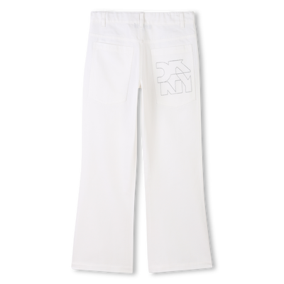 Pantaloni in cotone e lino DKNY BAMBINA