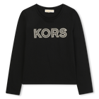 T-shirt in jersey a maniche lunghe, NERO, hi-res