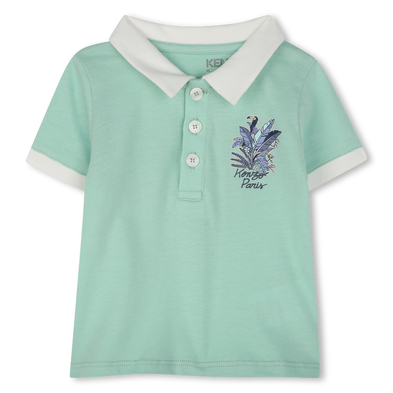 Polo e shorts in cotone KENZO KIDS 
                        RAGAZZO