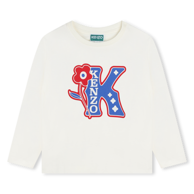 T-shirt cotone maniche lunghe KENZO KIDS BAMBINA