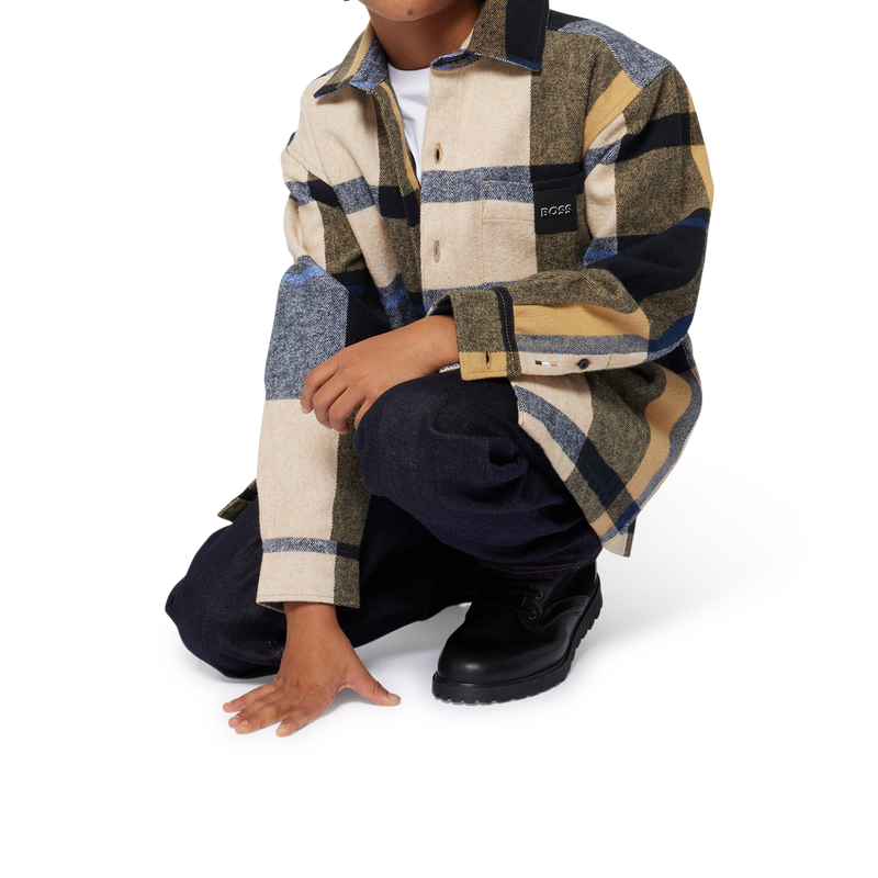 Camicia cotone maniche lunghe BOSS 
                        RAGAZZO