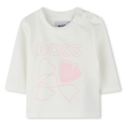 T-shirt con stampa petali BOSS BAMBINA