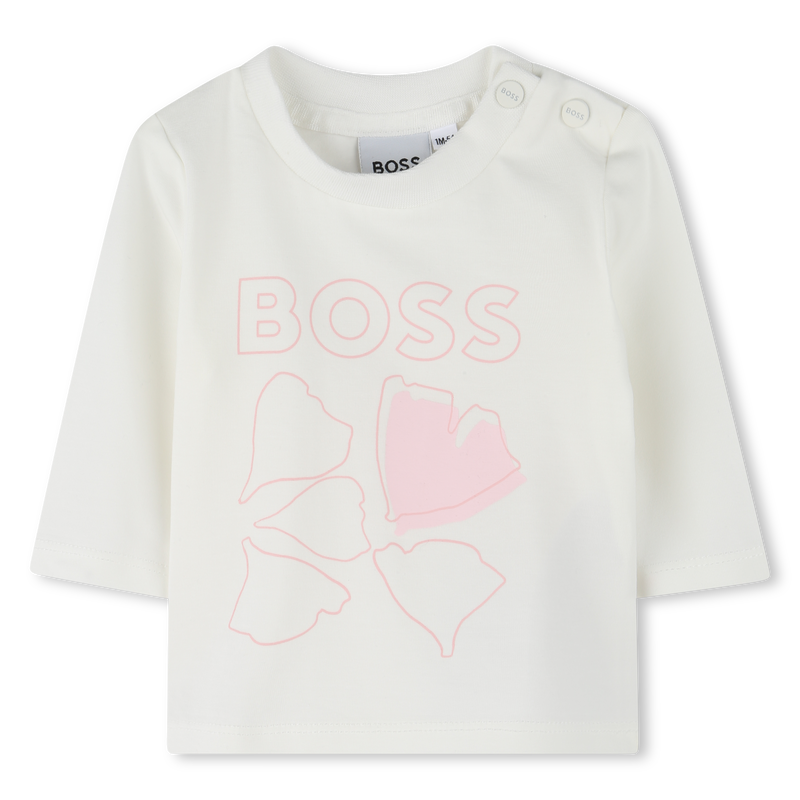 T-shirt con stampa petali BOSS 
                        BAMBINA